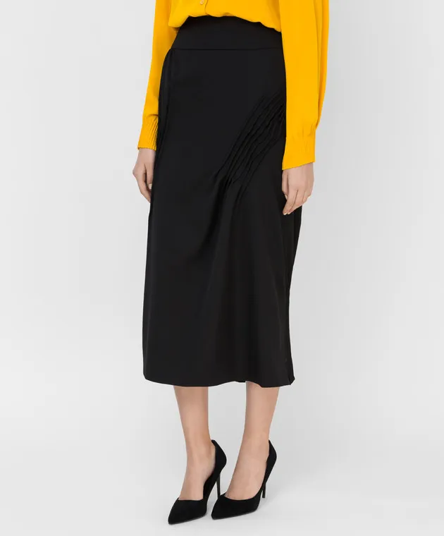 NINA RICCI Black wool skirt
