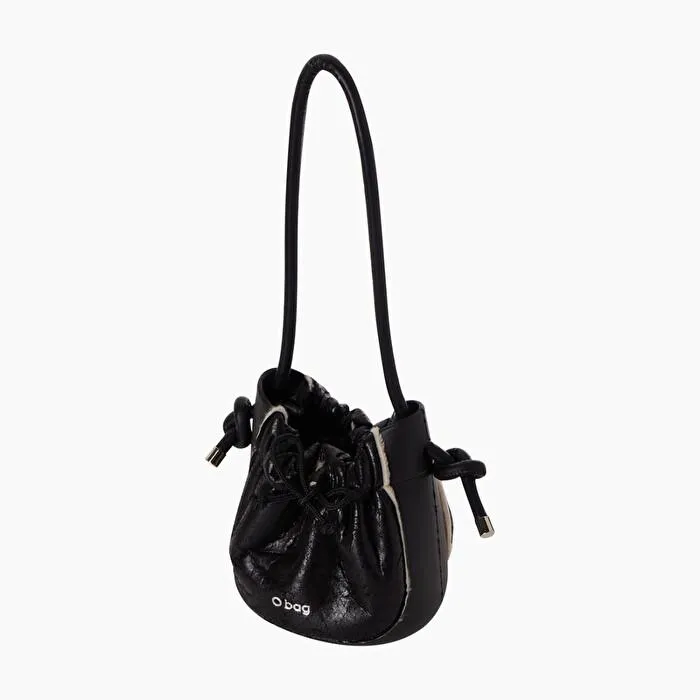 O bag bass negro efecto piel de oveja