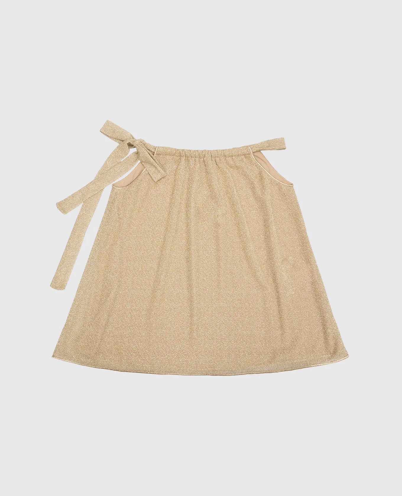 Oseree Children's beige dress Osemini Lumiere Dress with lurex