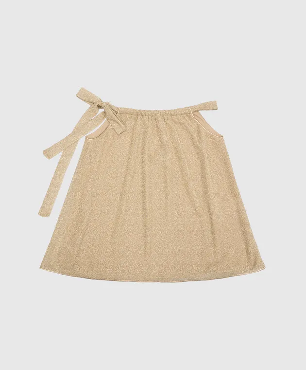 Oseree Children's beige dress Osemini Lumiere Dress with lurex