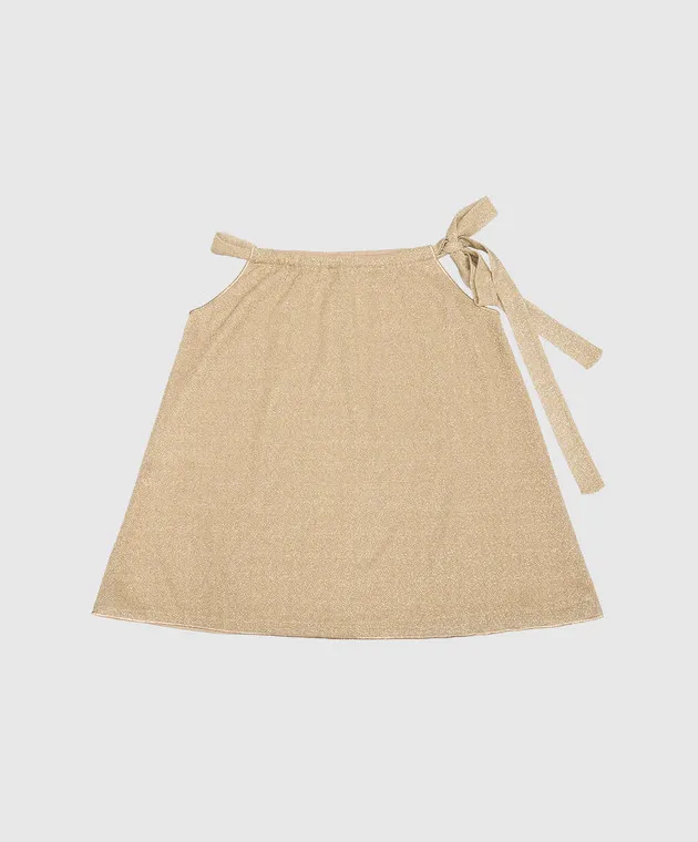 Oseree Children's beige dress Osemini Lumiere Dress with lurex