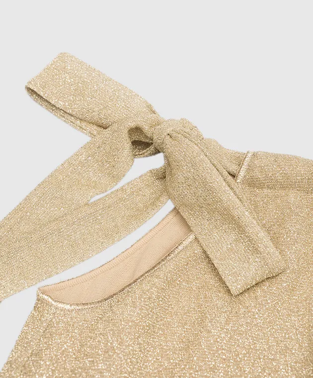 Oseree Children's beige dress Osemini Lumiere Dress with lurex