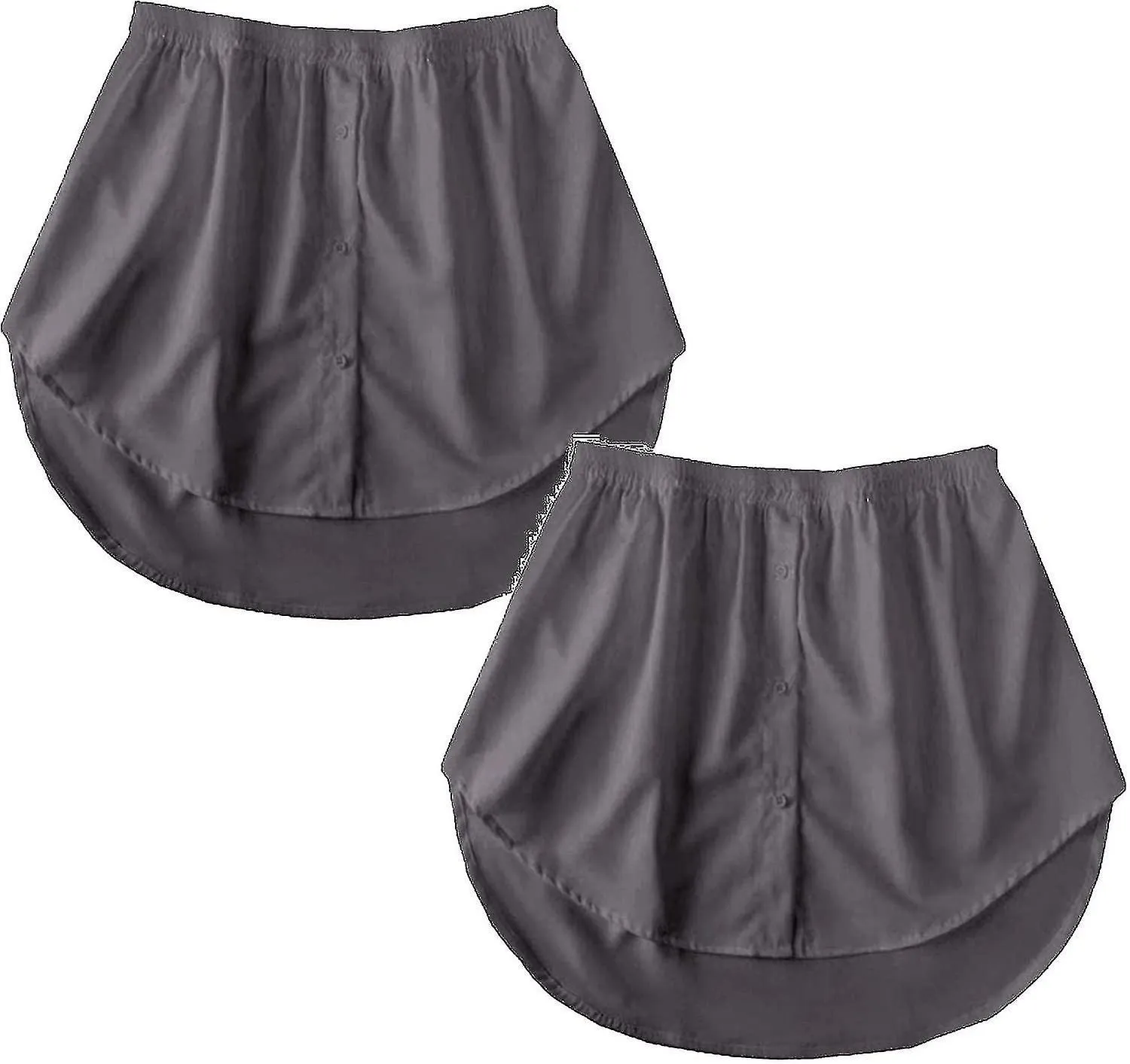 Pack 2 extensiones de camisa de mujer, mini falda, falda blusa, extensor de enagua falsa camisa top hem mini falda