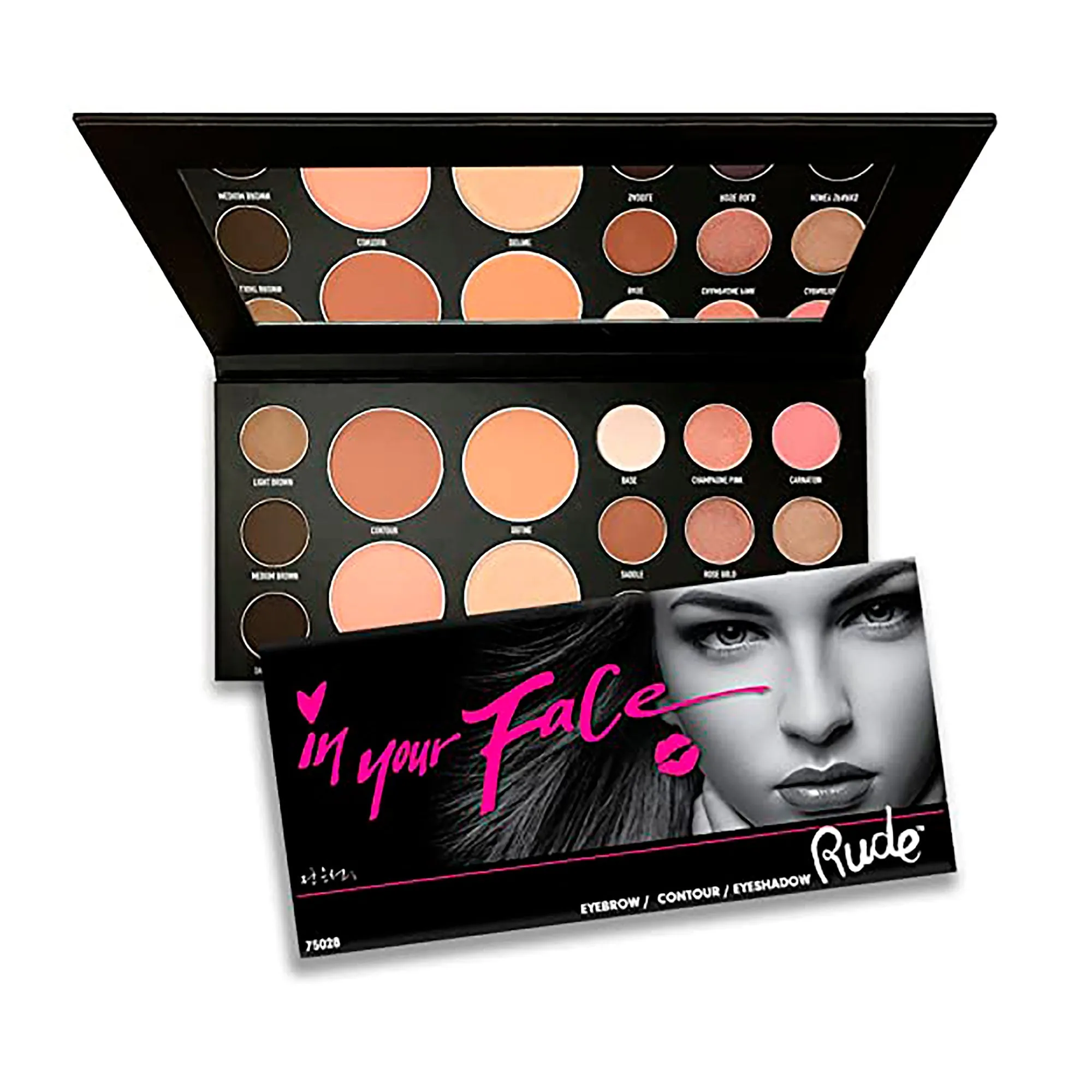 PALETA DE SOMBRAS IN YOUR FACE   3 EN 1 RUDE