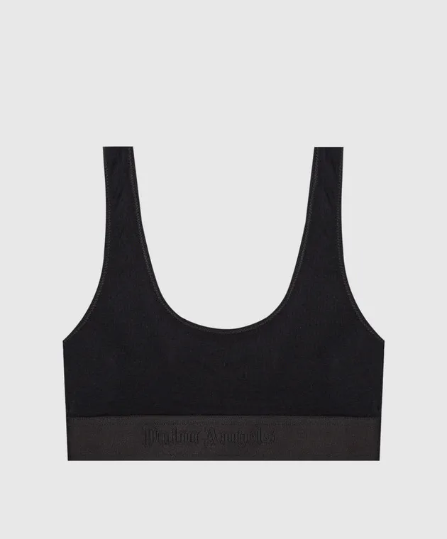 Palm Angels Black top with logo pattern