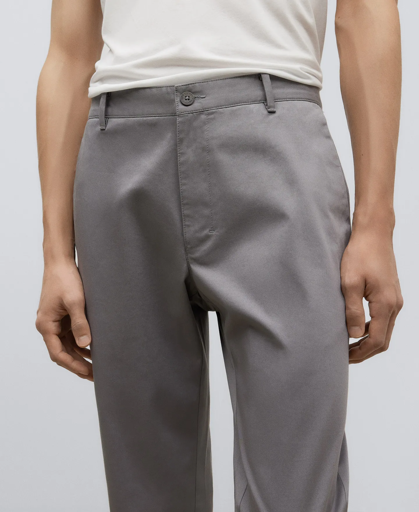 Pantalón chino twill de algodón hombre