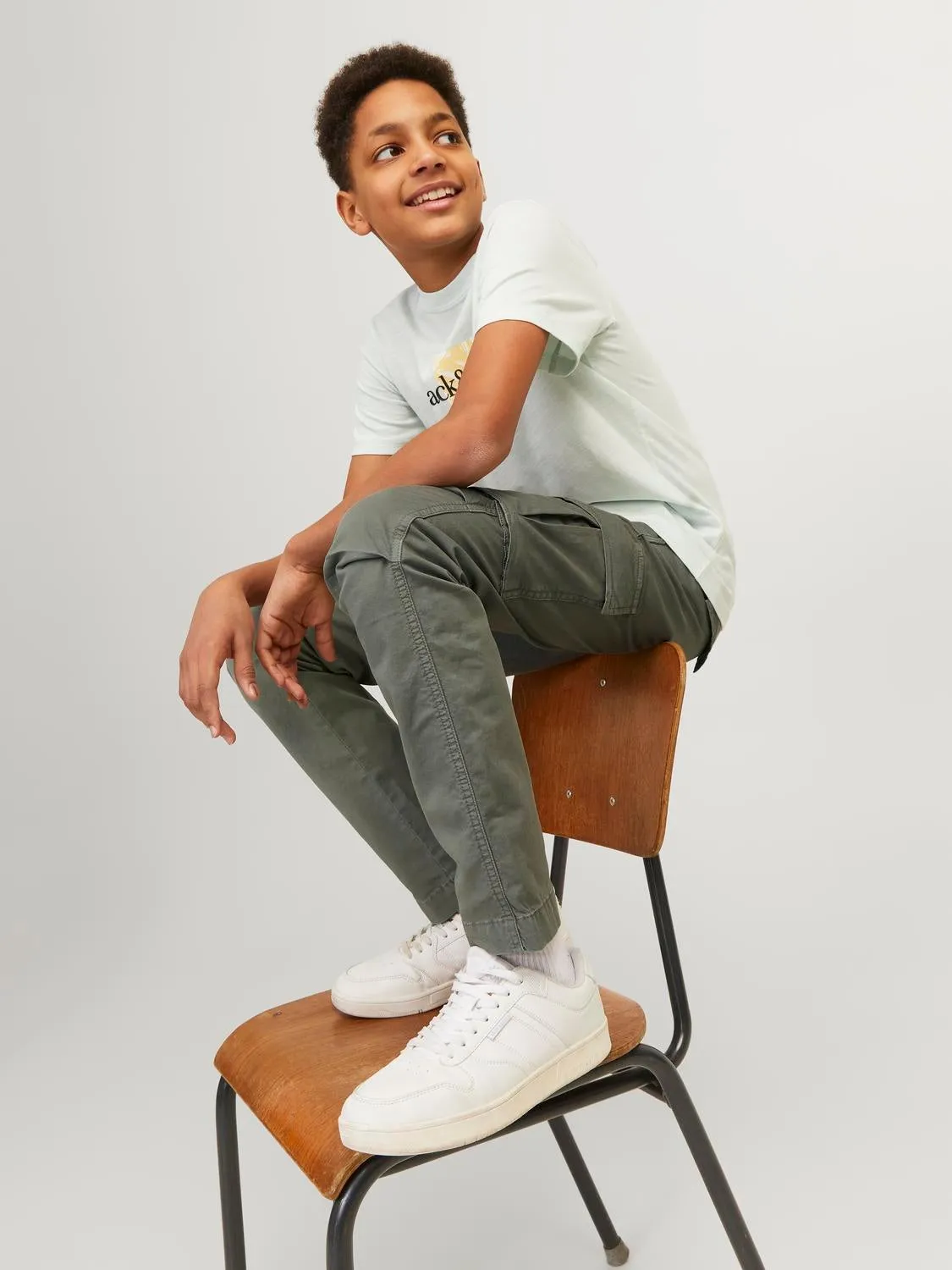 Pantalones chinos Junior | Verde intermedio | Jack & Jones®