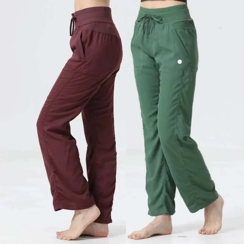 Pantalones de estudio de baile de mujeres Pantrajes de yoga plegados Super Soft Loose Micro Horn Fiess Recompensas de pantalones