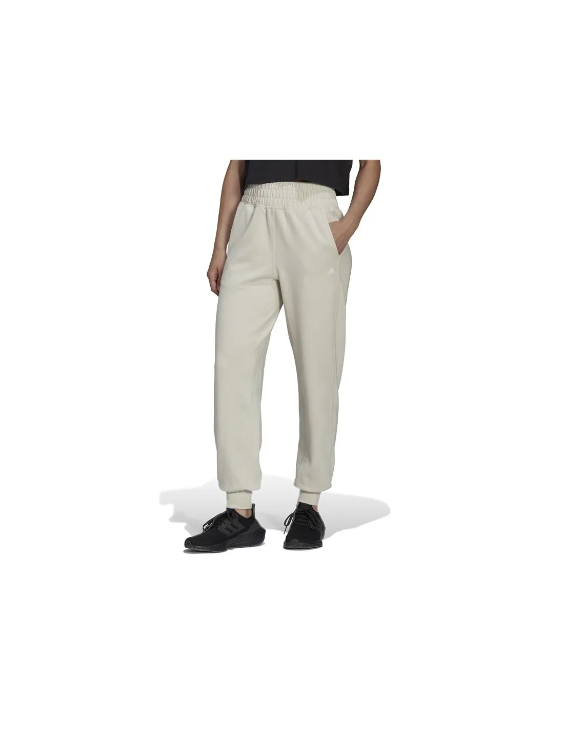 Pantalones de yoga adidas Aeroready Studio beige Mujer