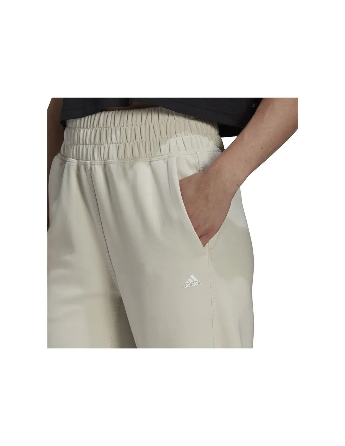 Pantalones de yoga adidas Aeroready Studio beige Mujer