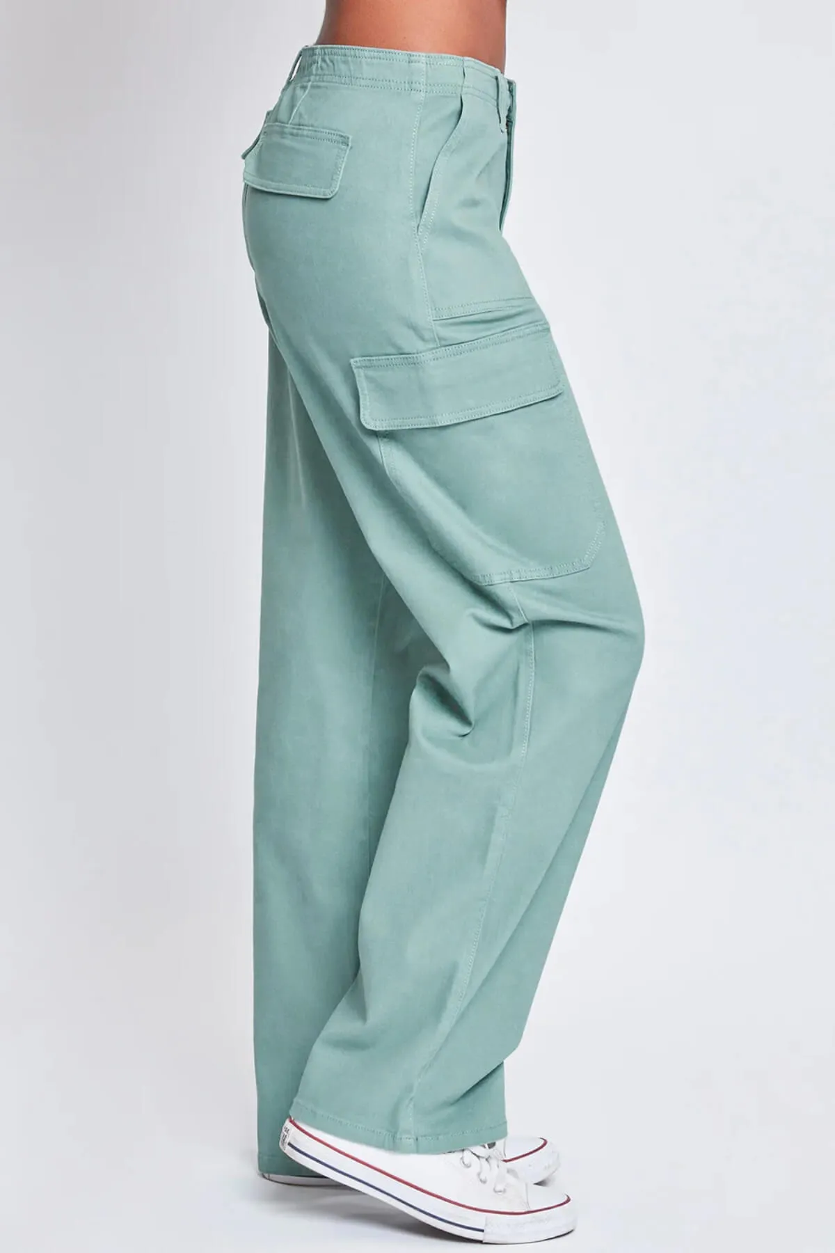 Pantalón cargo talle alto corte recto YMI