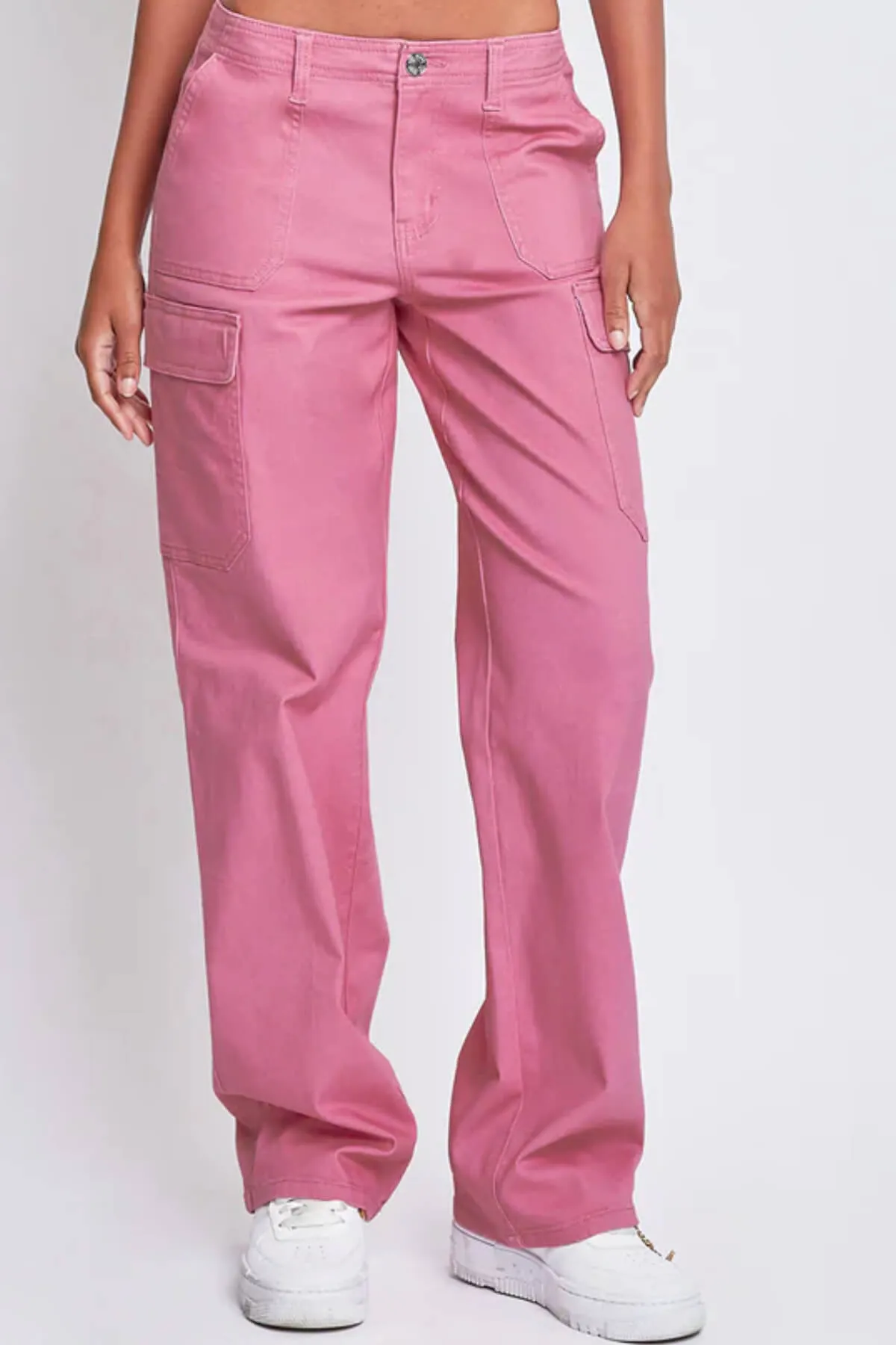 Pantalón cargo talle alto corte recto YMI