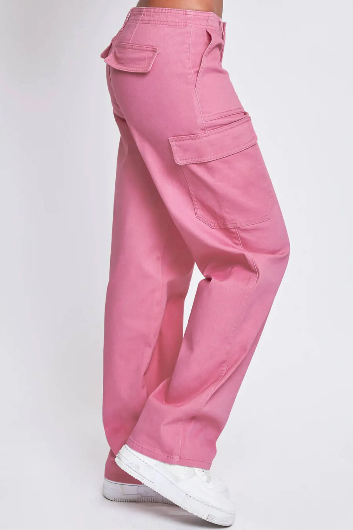 Pantalón cargo talle alto corte recto YMI