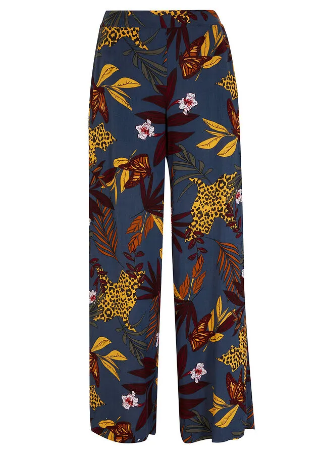 Pantalón Marlene Azul ahumado estampado