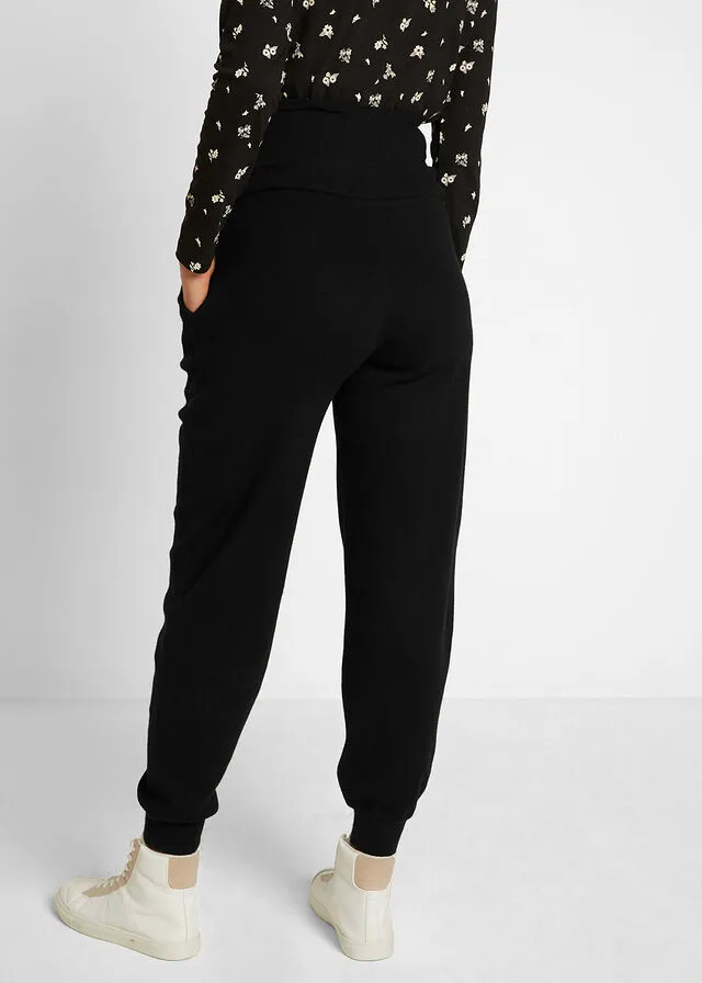 Pantalón premamá de punto suave Negro
