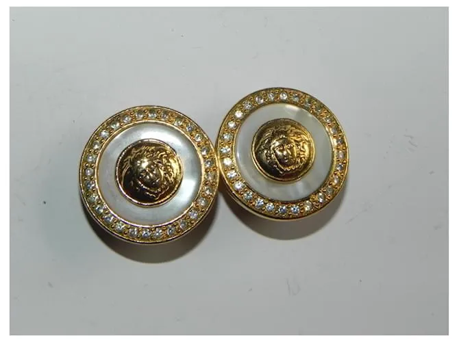 pendientes de clip Gianni Versace Dorado 