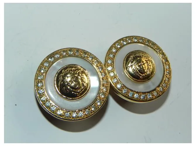 pendientes de clip Gianni Versace Dorado 