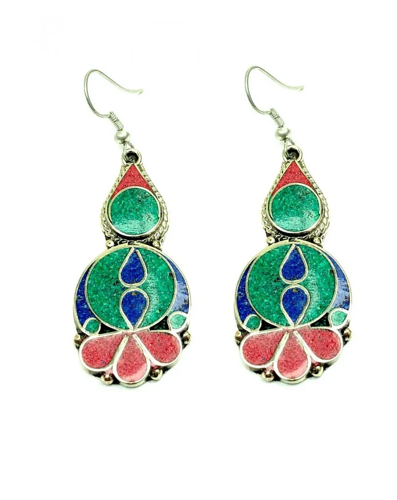 PENDIENTES ETNICOS DE PIEDRAS NATURALES ONLINE