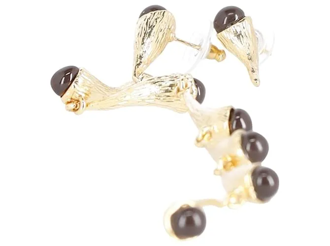 Pendientes Largos Rejina Pyo en Metal Dorado 