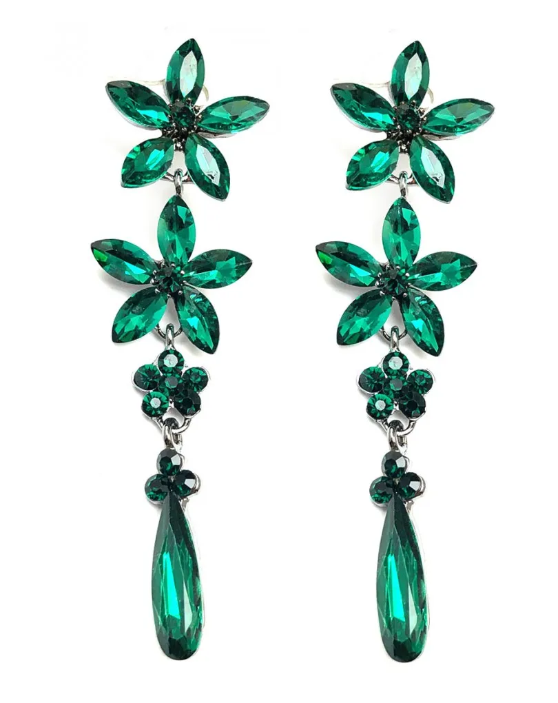 PENDIENTES MUJER VERDES, BISUTERIA DE FIESTA
