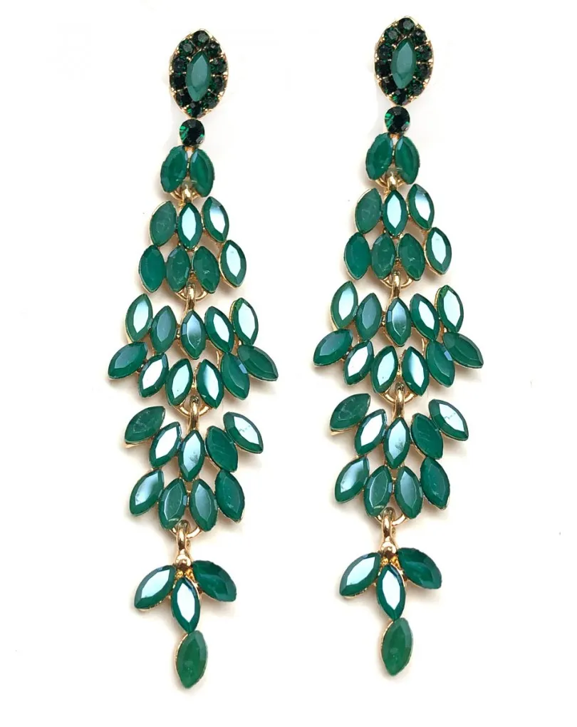 PENDIENTES MUJER VERDES, ESPECTACULARES PARA BODAS