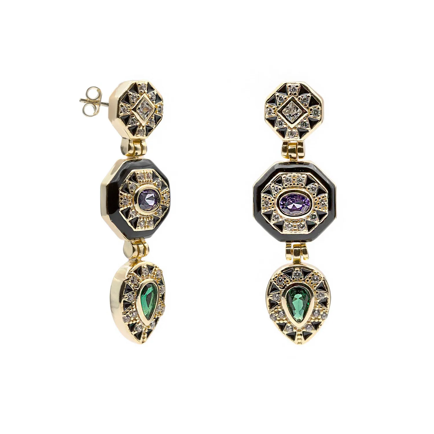 Pendientes originales diseo geométrico estilo étnico
