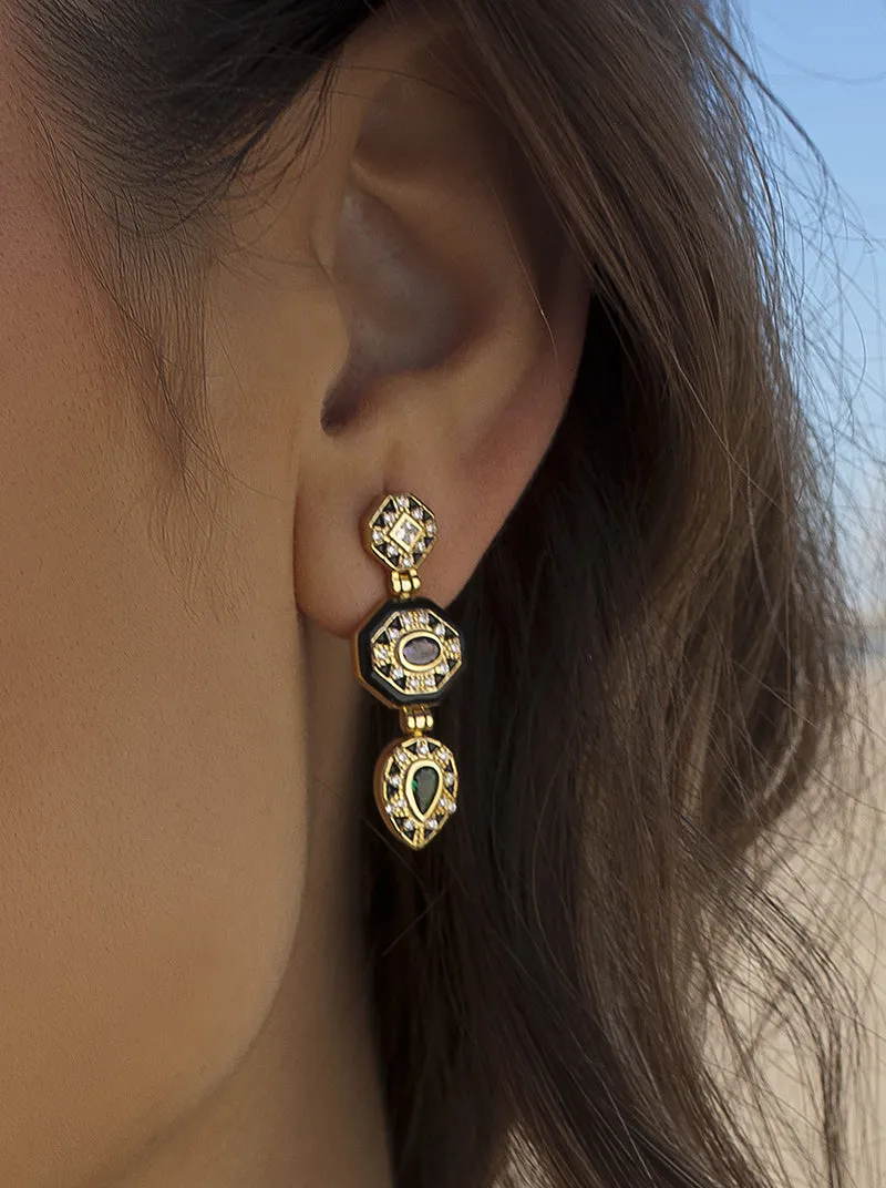 Pendientes originales diseo geométrico estilo étnico