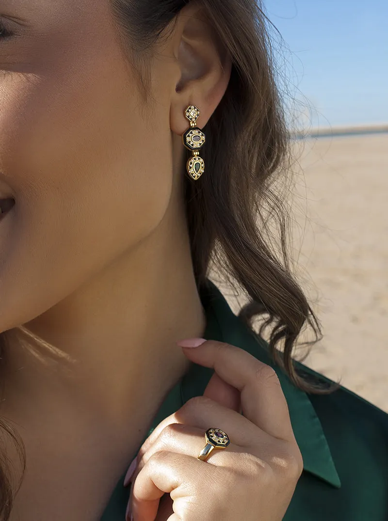 Pendientes originales diseo geométrico estilo étnico