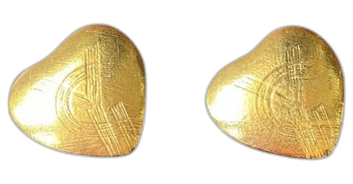 Pendientes vintage de Yves Saint Laurent Dorado 
