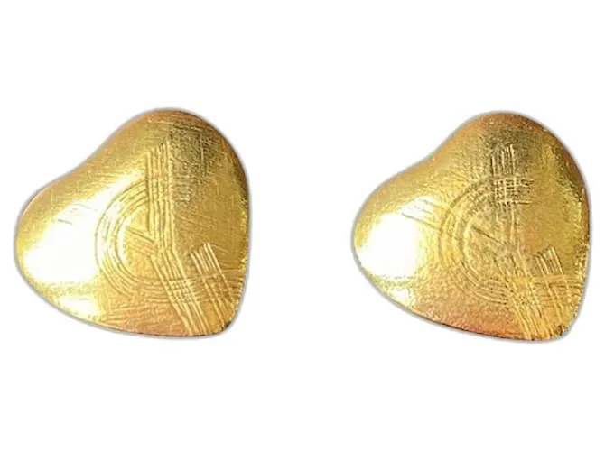 Pendientes vintage de Yves Saint Laurent Dorado 
