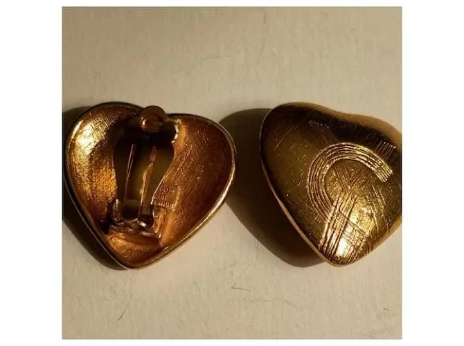 Pendientes vintage de Yves Saint Laurent Dorado 