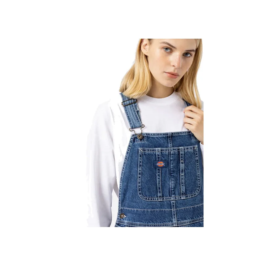 Peto Dickies Classic Denim Para Mujer En Azul