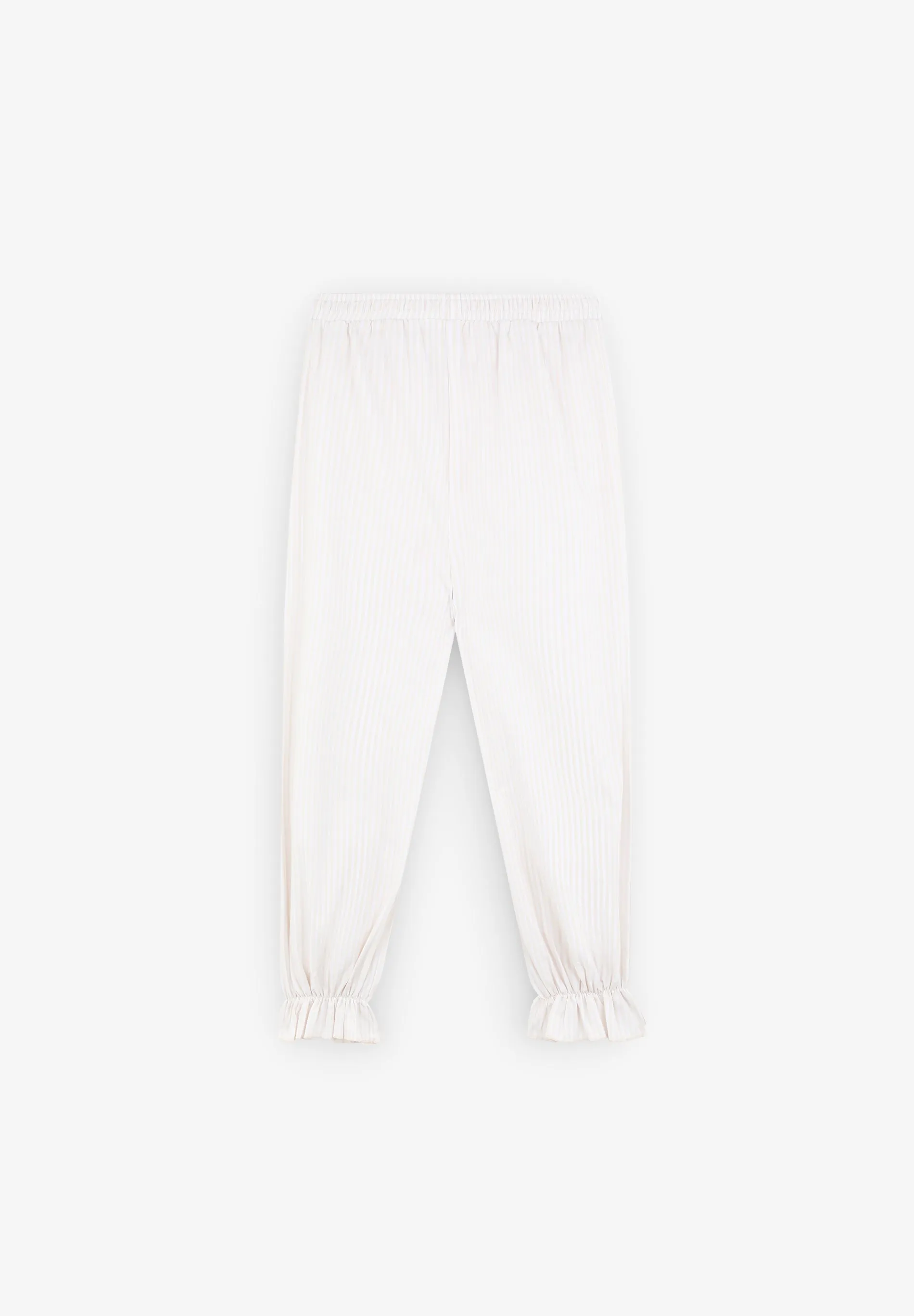 PIJAMA RAYAS CUELLO TIRA BORDADA