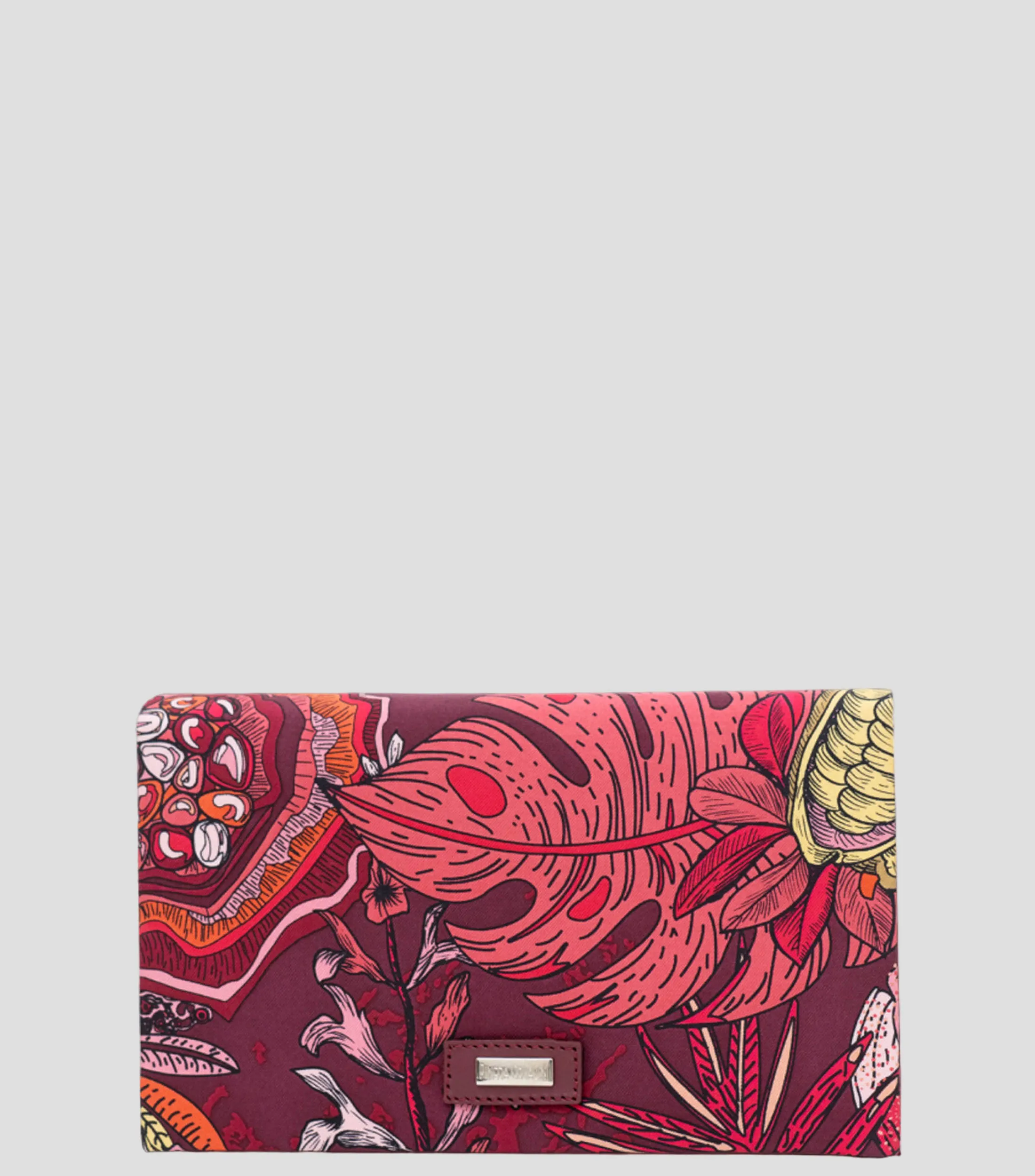 Pineda Covalin Bolso Clutch Estampado Máscara de Jade Mujer