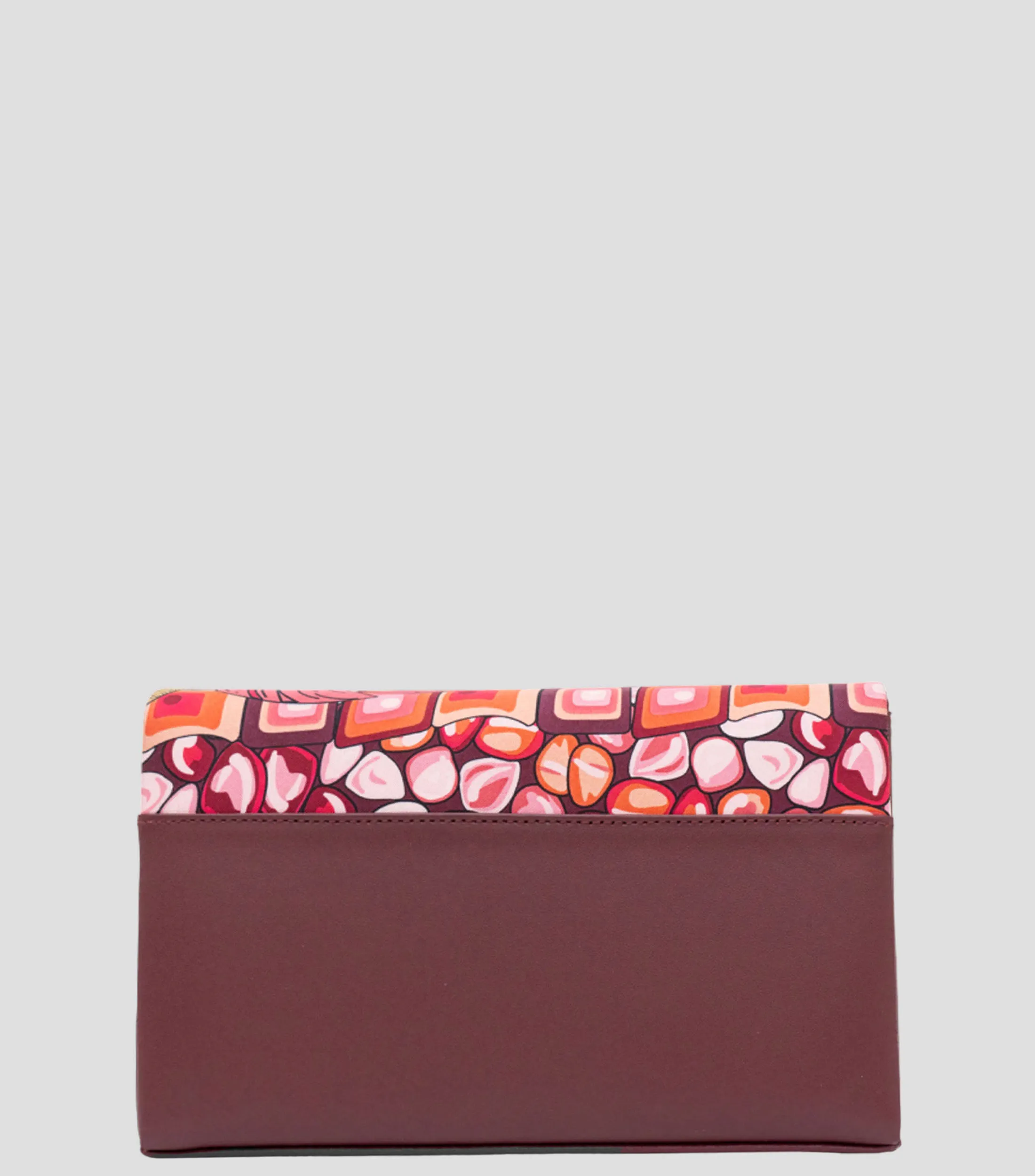 Pineda Covalin Bolso Clutch Estampado Máscara de Jade Mujer
