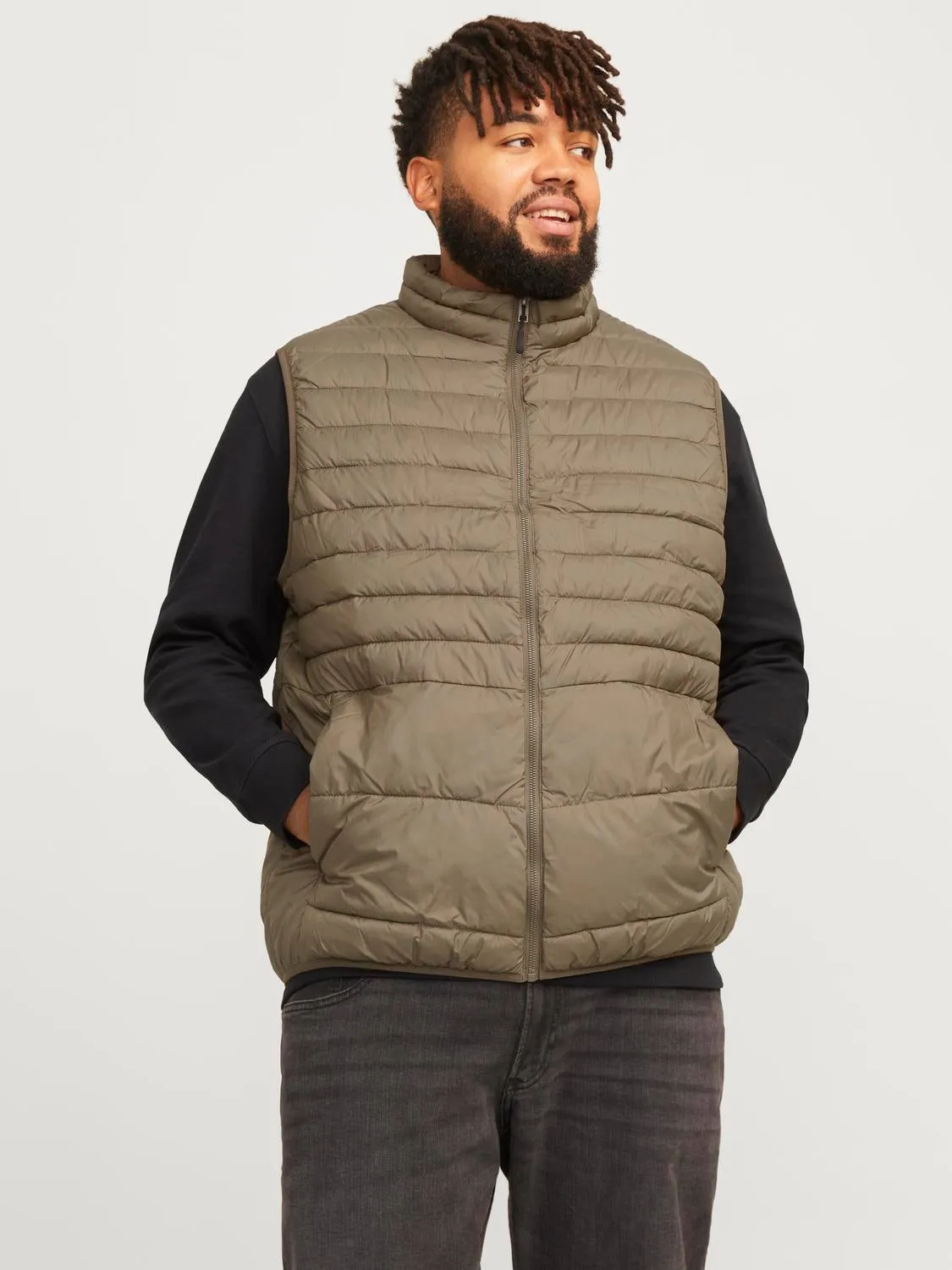 Plus Size Chaleco acolchado | Marrón oscuro | Jack & Jones®