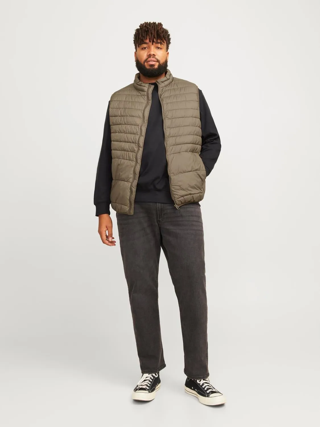 Plus Size Chaleco acolchado | Marrón oscuro | Jack & Jones®