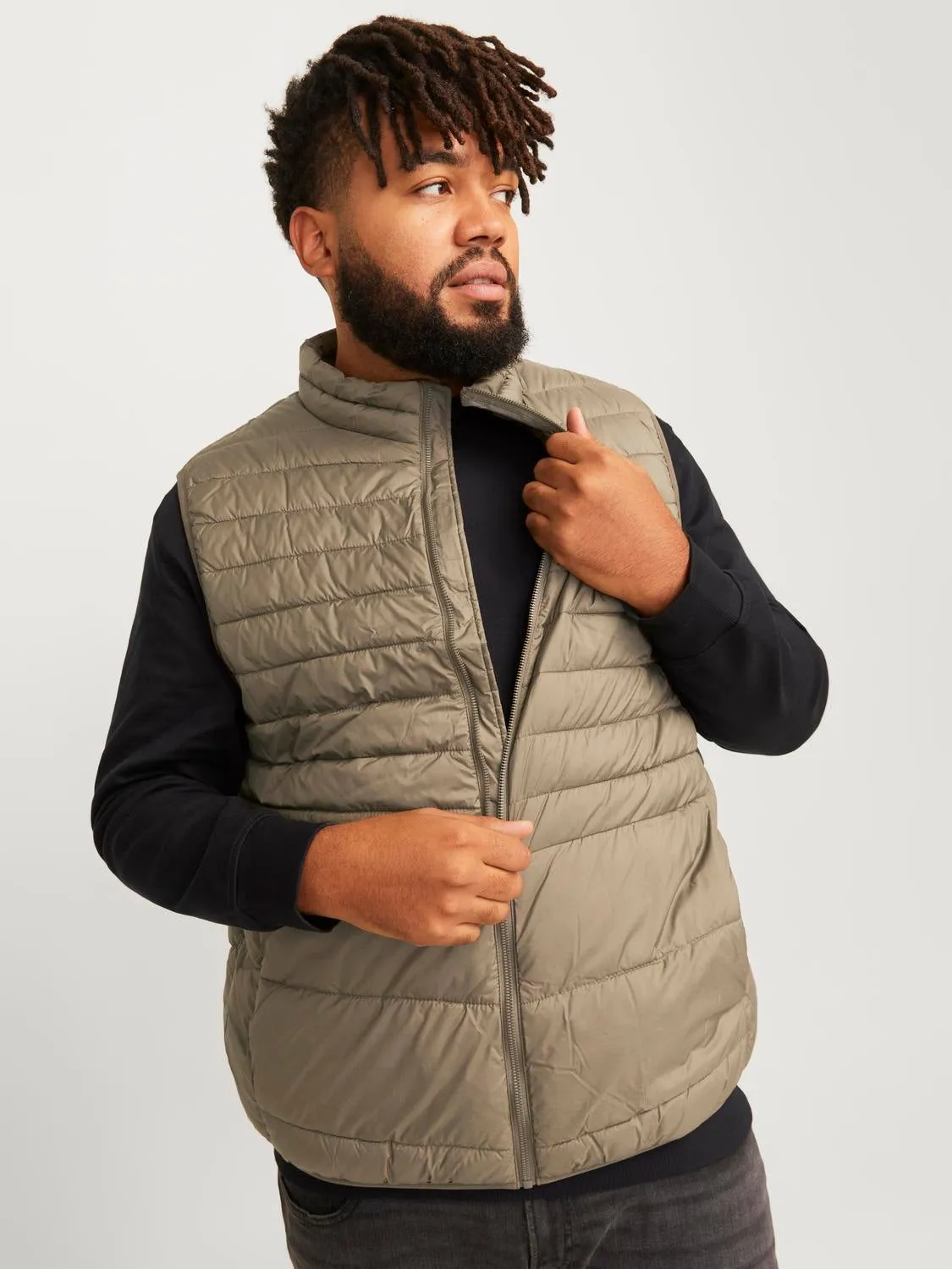 Plus Size Chaleco acolchado | Marrón oscuro | Jack & Jones®