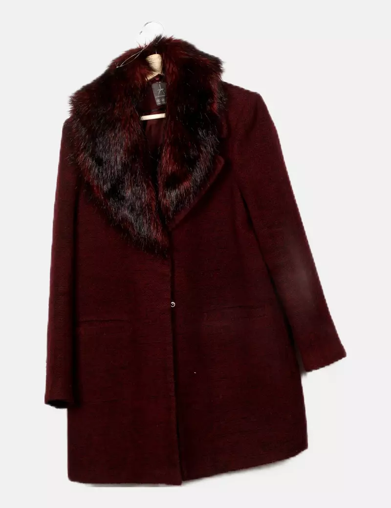 Primark Abrigo granate combinado