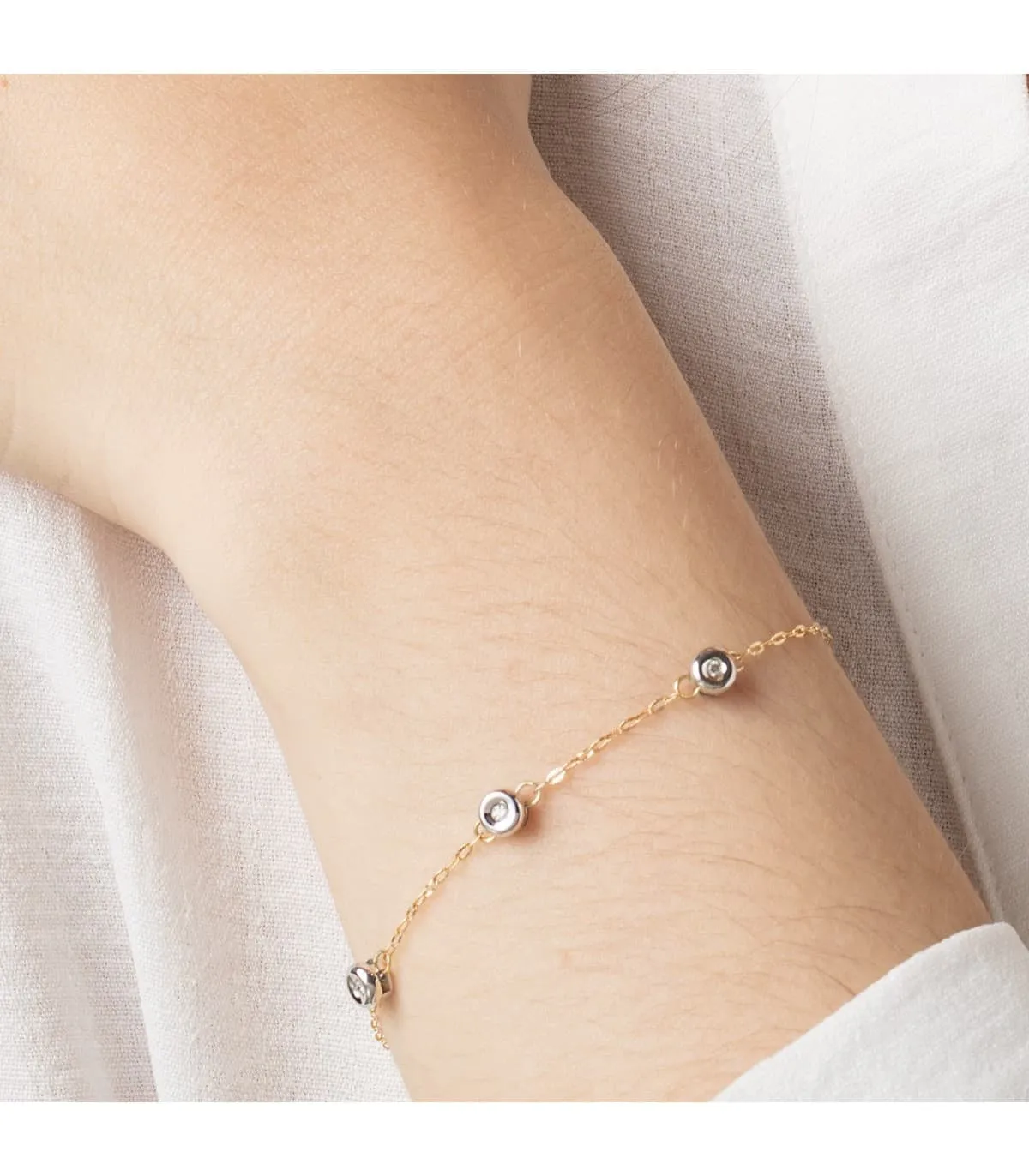 Pulsera Diamantes Delicia Oro 18K 0.045 Qtes.
