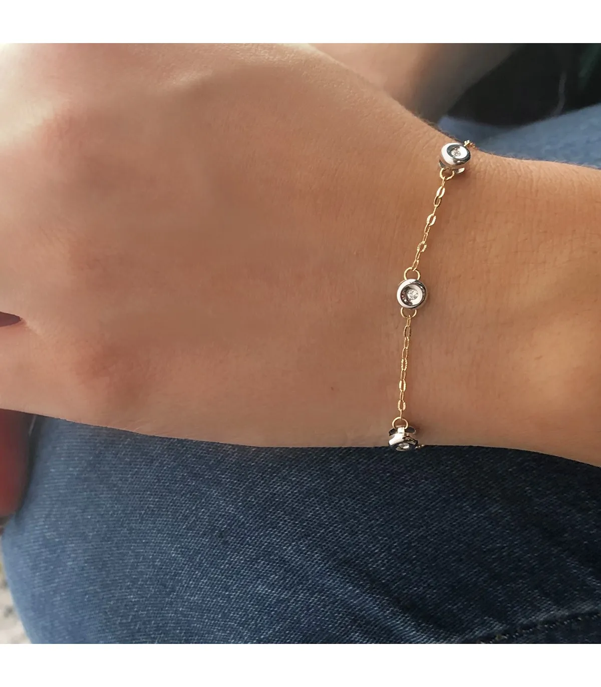 Pulsera Diamantes Delicia Oro 18K 0.045 Qtes.