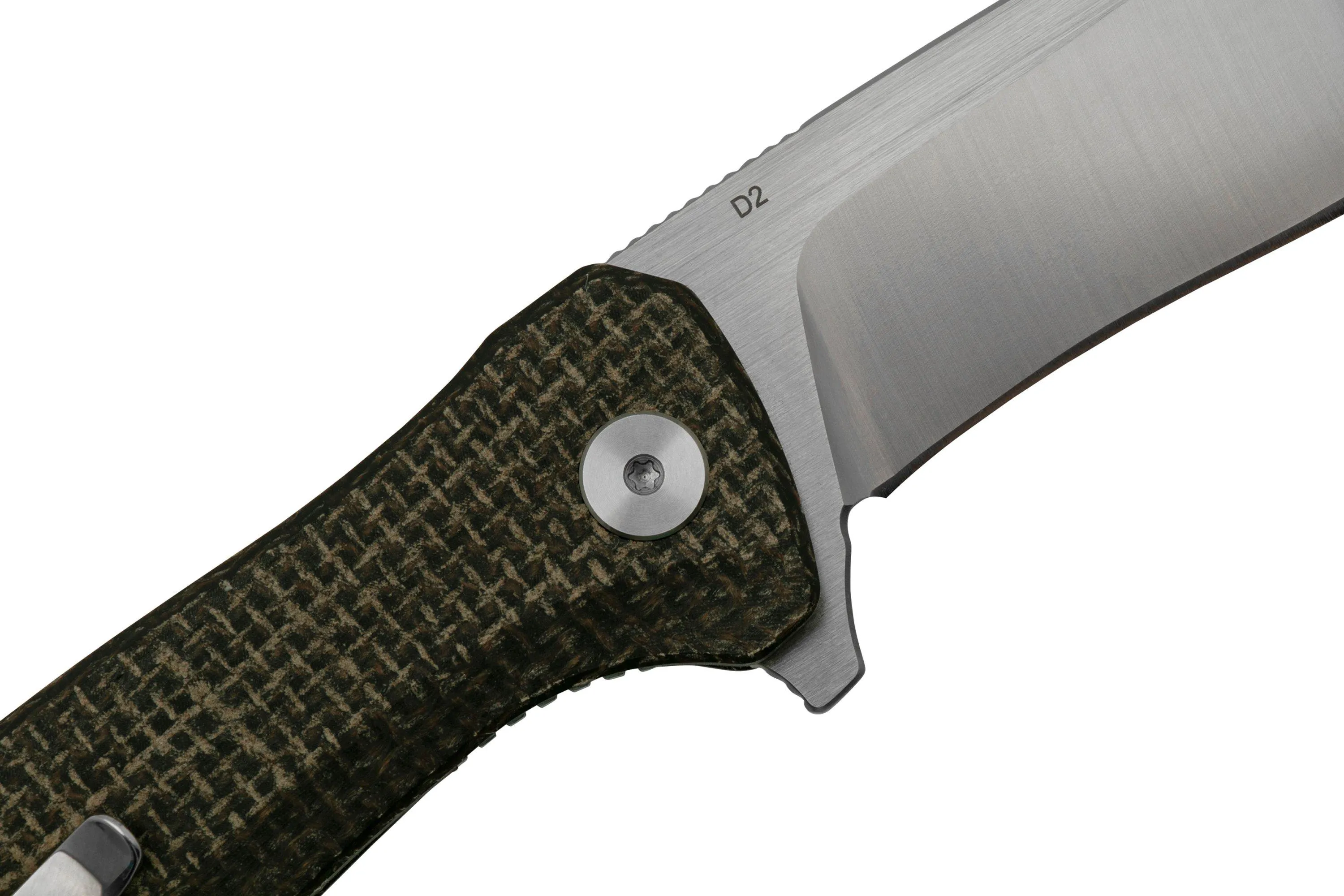 QSP KNIFE RAVEN QS122D1 ROUGH BROWN MICARTA, SATIN, NAVAJA