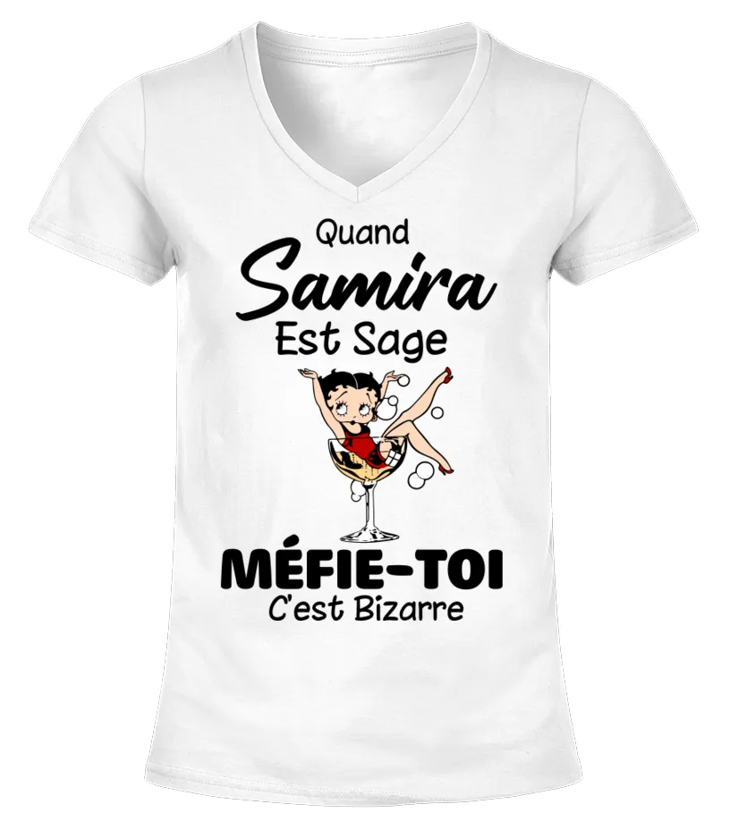 Quand Samira Camiseta cuello pico Mujer