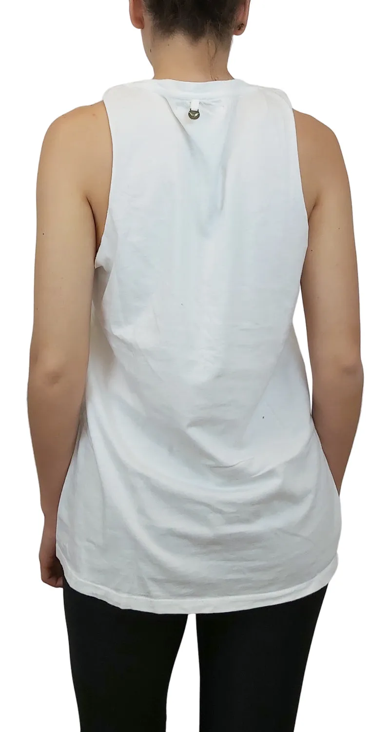 RAPSODIA Polera Blanca Musculosa Estampada