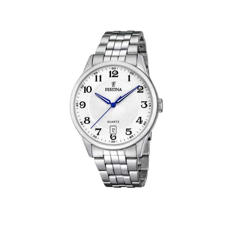RELOJ FESTINA CLASSICS BLANCO CORREA DE ACERO HOMBRE F20425/1