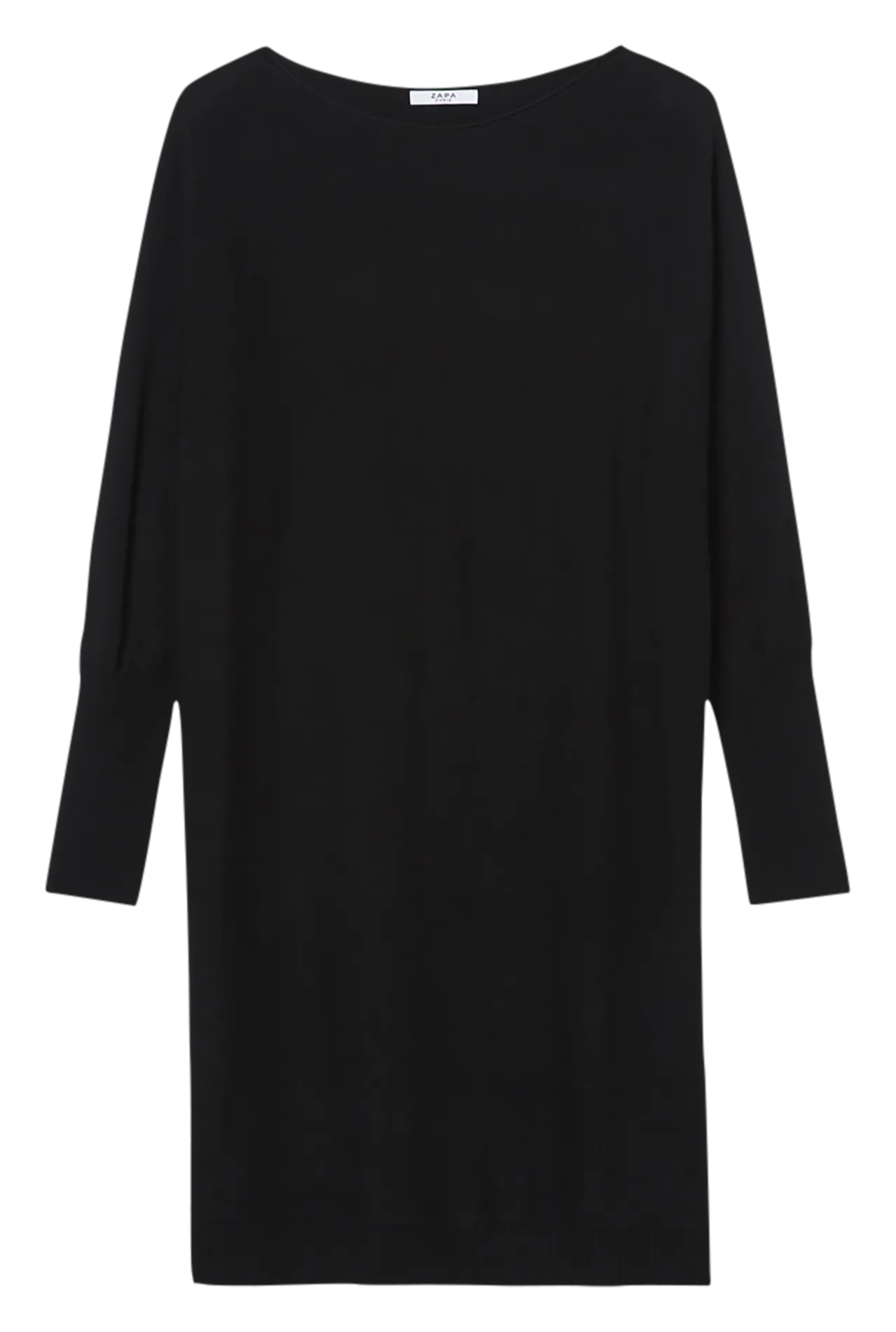 RENDY  VESTIDO DE PUNTO OVERSIZE EN NEGRO