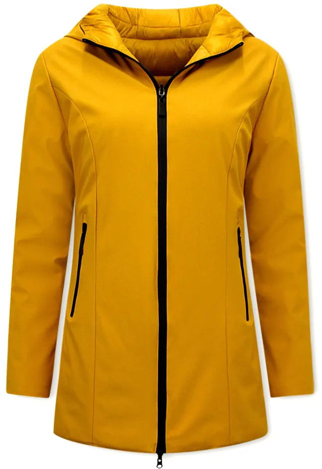 REVERSIBLES PARKAS MUJER CON CAPUCHA  2161GL  AMARILLO