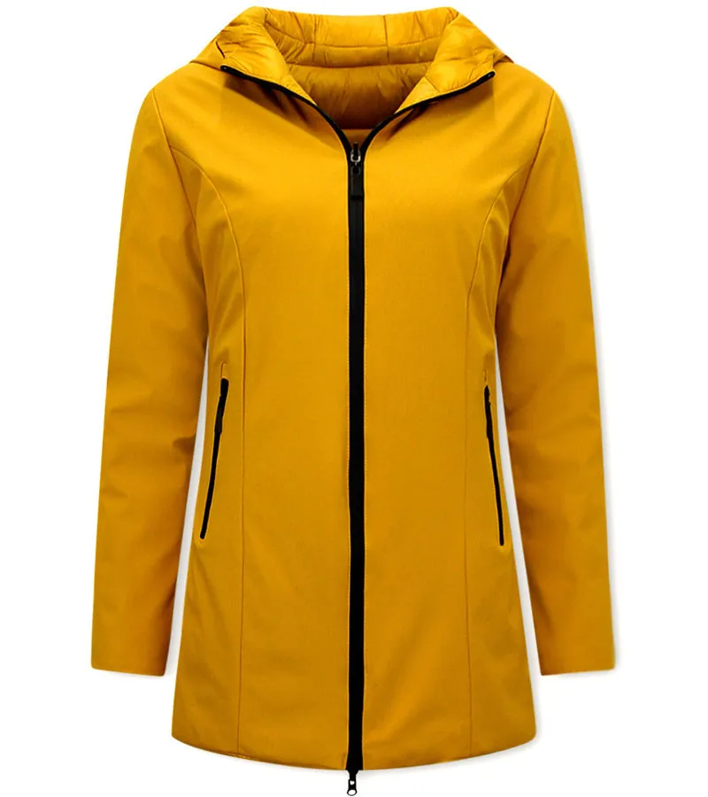 REVERSIBLES PARKAS MUJER CON CAPUCHA  2161GL  AMARILLO