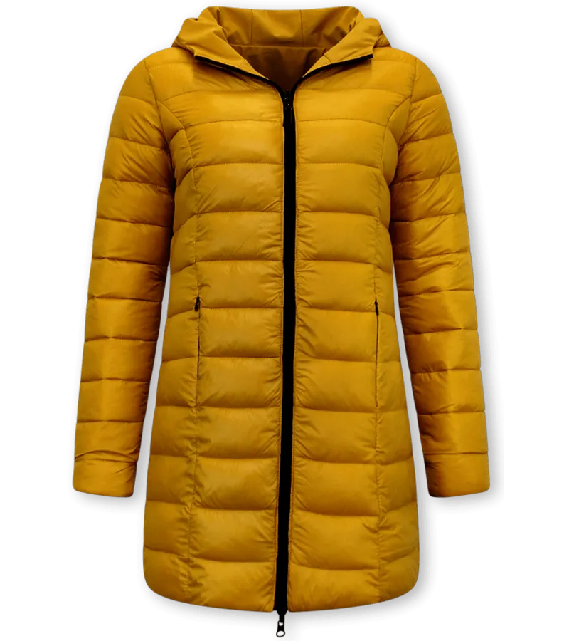 REVERSIBLES PARKAS MUJER CON CAPUCHA  2161GL  AMARILLO