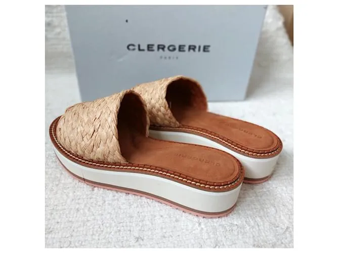 Robert Clergerie Mulas Fleurine Beige 